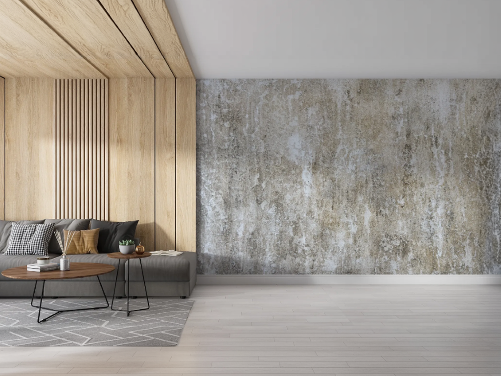 מראה בטון מחוספס